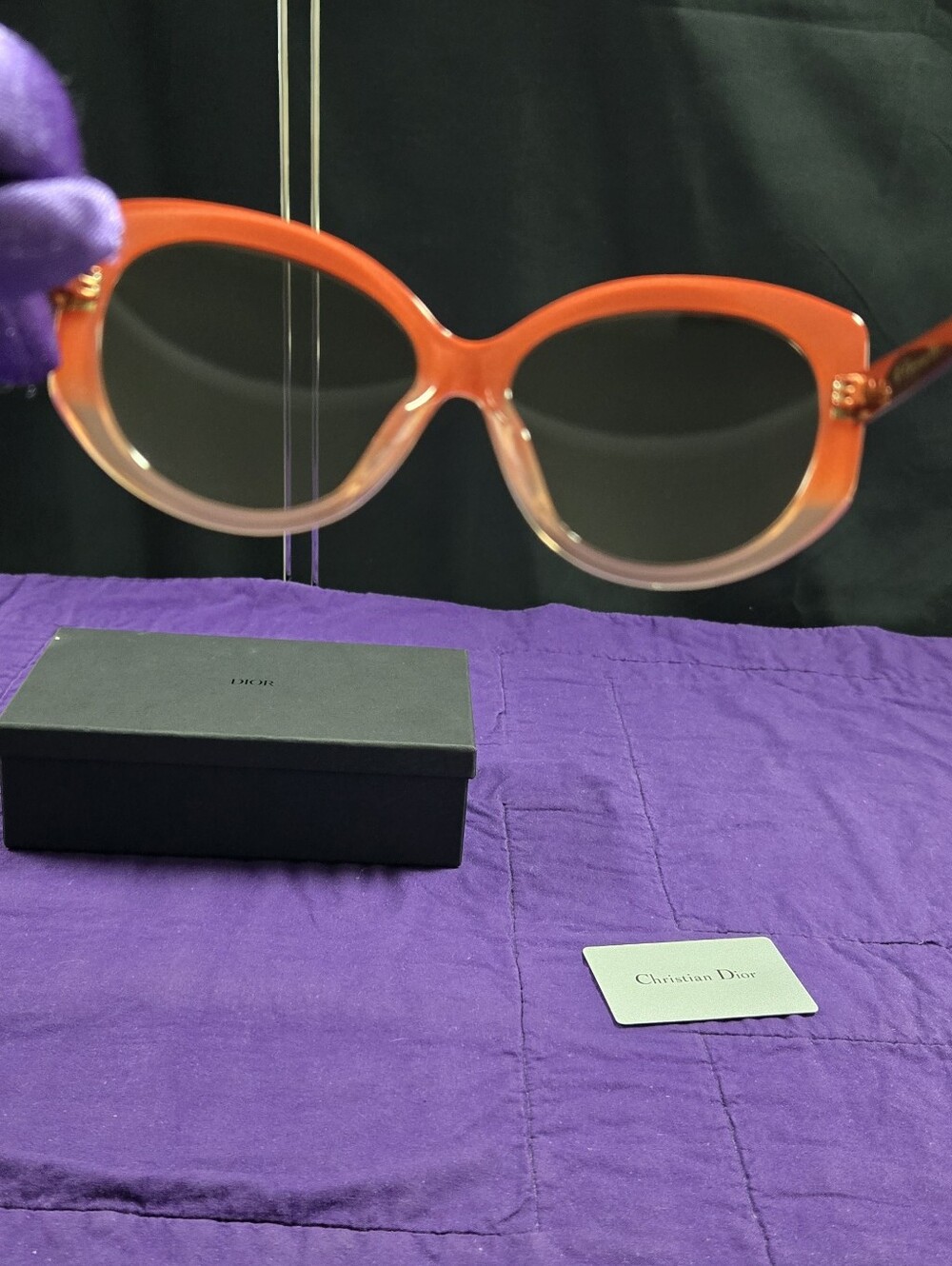 Dior Extase Over-sized Orange Ombre Sunglasses KW5XQ 58-16-140 - Picture 6 of 12